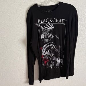 Blackcraft Men's Black Graphic Long Sleeve Tee